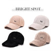 Women Autumn and Winter Thickened Rabbit Fur Plush Baseball Cap Curved Brim Warm Cap, Size: Adjustable(White)