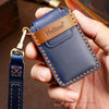 Hallmo Car Cowhide Leather Key Protective Cover Key Case for Mazda Axela 2-button(Brown)