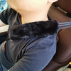 2 Pairs Fleece-like Safety Belt Cover Car Plush Safety Belt Cover(Grey)