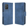 For Asus Zenfone 8 ZS590KS Skin Feel Calf Pattern Horizontal Flip Leather Case with Holder & Card Slots & Photo Frame(Blue)