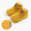 Baby Socks Cartoon Print Glue Strap Baby Anti-Slip Floor Socks Size: M 1-3 Years Old(Yellow)
