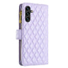 For Samsung Galaxy A56 5G Diamond Lattice Zipper Wallet Leather Flip Phone Case(Purple)
