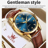 OLEVS 6896 Men Multifunctional Luminous Waterproof Quartz Watch(Blue)