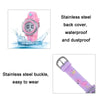 JNEW A380-86576 Student Cartoon Flamingo Waterproof Luminous Multifunction LED Electronic Watch(Light Purple)