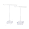 2 PCS Plastic T-shaped Jewelry Holder Earring Storage Display Stand(2 In 1 Transparent)