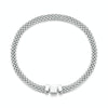 S925 Sterling Silver Platinum Plated Braided Basic Bracelet, Size: 19cm