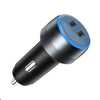 IBD355-2C Dual PD Smart Car Phone Charger With LED Light, Spec: PD30W+PD30W