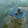 Outdoor Aluminum Alloy Folding Table Camping Picnic Portable Folding Table Barbecue Table Stall Small Dining Table, Size:Small