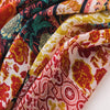 180 X 85cm  Women Cotton And Linen Scarf Retro Splicing Bohemian Printed Silk Shawl SL2202-026