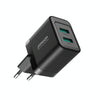 JOYROOM JR-TCN01 2.4A Dual Ports USB Charger, Plug:EU Plug(Black)