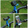 PULUZ 360 Degree Rotation Bike Aluminum Handlebar Adapter Mount with Screw for GoPro, Insta360, DJI and Other Action Cameras(Blue)