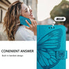 For Samsung Galaxy A06 4G / 5G Embossed Butterfly Leather Phone Case(Blue)