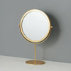 Desktop Makeup Mirror Simple Portable Mirror Rotating Dressing Mirror,Style: Gold High Model