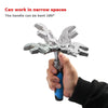 10 Inch Multifunctional Folding Shaking Head Ratchet Wrench Bathroom Wrench(2045)