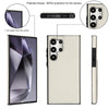 For Samsung Galaxy S24 Ultra 5G Tri-fold Holder Leather Phone Case with Card Slot(White)