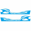 2 PCS/Set D-467 Waves Pattern Car Modified Decorative Sticker(Blue)