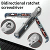 36-Tooth Bi-Directional Ratcheting Screwdriver Set With 4 Double-Ended Bits(Gray)