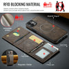 For iPhone 12 / 12 Pro DG.MING MAGKING-K2 Series MagSafe RFID Card Bag Detachable Phone Case(Coffee)