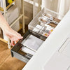 Under Desk Invisible Drawer Storage Box Office Student Desk Bottom Stationery Sundry Organizer, Size: Large(White)