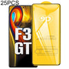 For Xiaomi Poco F3 GT / Poco F4 GT 25 PCS 9D Full Glue Full Screen Tempered Glass Film