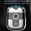Double Ring Magnetic Electric Shaver Travel Portable Rechargeable Full Body Washable Men Razor(Silver)