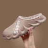 Winter Warm Velvet Thick Waterproof Cotton Slippers, Color: Light Coffee No Heel(40-41)