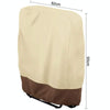 82x93cm Outdoor Deck Chair Cover Waterproof Garden Terrace Patio Chair Cover, Fabric: 190T Polyester(Beige+Coffee)