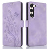 For Samsung Galaxy S23+ 5G Dreamy Butterfly Love Flower Embossed Leather Phone Case(Purple)