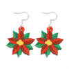 Christmas Element Cartoon Decoration Earrings Shiny Earrings, Spec: Flower