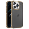 For iPhone 12 Pro Max Hardware Side Cooling Skin Feel Frosted Metal Lens Frame Phone Case(Gold)