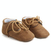 D0772 Cotton Uppers Semi-Rubber Soles Non-Slip Baby Walking Shoes, Size: 11cm(Light Brown)