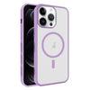 For iPhone 12 Pro Max Frosted Translucent Side Ice Fog Cooling MagSafe Phone Case(Light Purple)