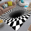 3D Geometric Stereo Trap Vision Living Room Bedroom Carpet, Size: 50x80cm(Rectangular Spherical Vision)