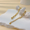 OPK 1384 Stainless Steel Plain Chain Jewelry Simple Splicing Bracelet, Color: Gold