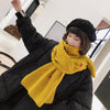 Winter Students All-Match Knitting Thickening Warm Small Fresh Scarf, Size:210 x 40cm(Turmeric)