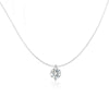 Invisible Fish Line Necklace Zircon Pendant S925 Sterling Silver Necklace