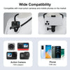 PULUZ Magnetic Silicone Collar Bracket POV View Mount with Phone Clamp for GoPro Action Cameras / Phones (Black)