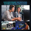 FEELWORLD PM1-AS XLR/USB Dynamic Microphone for Podcasting Recording Gaming Live Streaming with Boom Arm (Black)