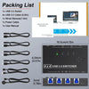 KC-KM434B USB3.0 4 Port USB Shared Device 4 Port Printer Sharing Device Keyboard Mouse Switch