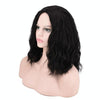 WS717 Ladies Short Curly Wig Corn Hot Water Ripple Chemical Fiber Wig(1B)