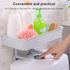 Shelf Bathroom Storage Toilet Multi-purpose Bathroom Basket Nail-free Paste Strong Kitchen Plastic Storage Box(Khaki)