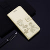 For Xiaomi Redmi A3 Rose Embossed Flip PU Leather Phone Case(Gold)