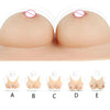 Skinless Silicone Breast Implants Bionic Breast Implants Fake Breast Underwear Chest Pads, Size:E Cup(Paste Skin Tone)