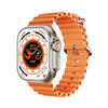 WS-E9 Ultra 2.2 inch IP67 Waterproof Metal Buckle Ocean Silicone Band Smart Watch, Support Heart Rate / NFC(Orange)