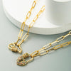 Ladies Exquisite Clavicle Chain Brass Micro-inlaid Zircon Necklace, Style:Cloud