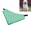 Waterproof Dog Scarf, Green Triangle, XS - Absorbent & Adjustable