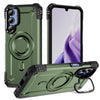 For Samsung Galaxy A16 5G Lens Holder MagSafe Phone Case(Army Green)