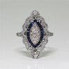 Women Sapphire Rhinestone Engagement Ring, Ring Size:7