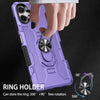 For Samsung Galaxy A06 4G Ring Holder Armor Hybrid Phone Case(Purple)