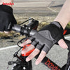 BOODUN Non-slip Half Finger Shock Absorption Breathable Heat Dissipation Outdoor Riding Gloves, Size:XL(Black and Grey)